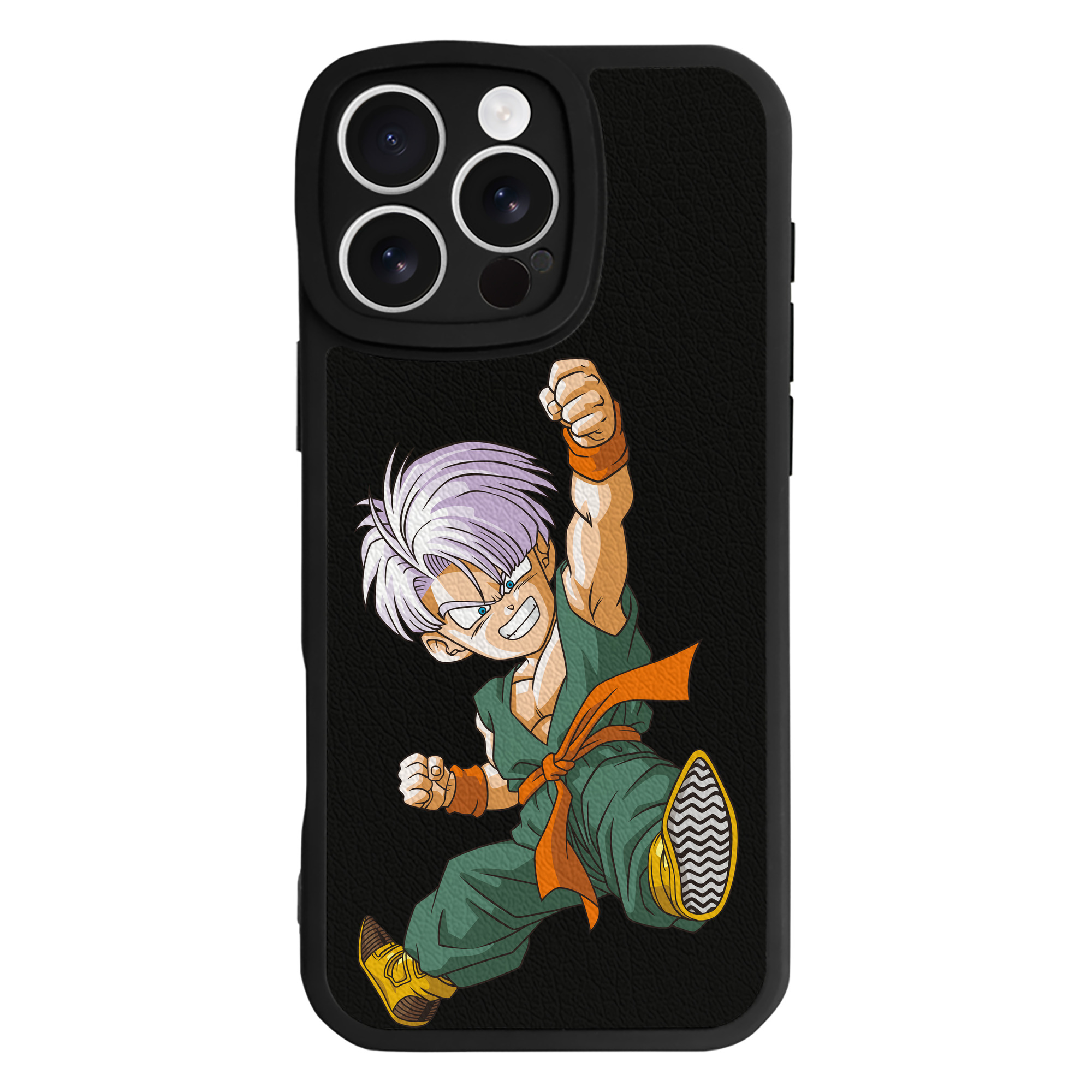 （画像用） ドラゴンボール トランクス（Torankusu）DRAGON BALL Trunks 【iPhone 16シリーズ対応】シリコンスマホケース（レザー調） 材質：シリコン
